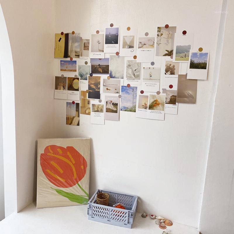 

Party Decoration 30pcst/set Ins Wall Painting Card Small Fresh Travel Greeting Postcard Set Hand-painted Landscape Art FF01