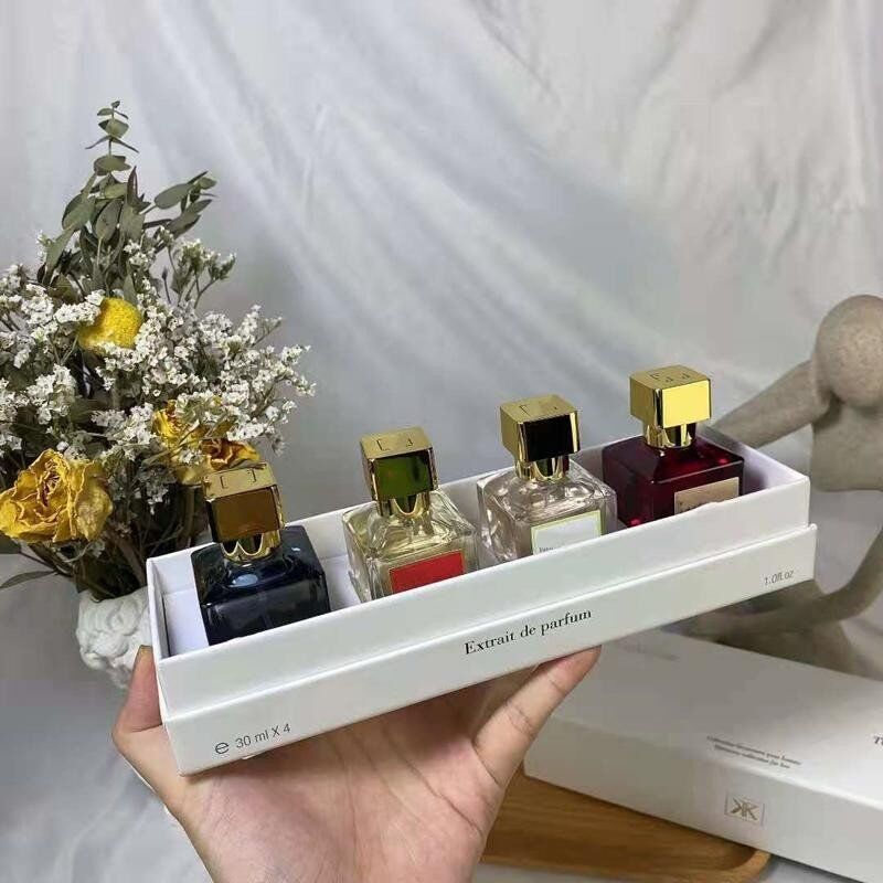 High Quality The Fragrance Wardrobe Perfume Set Extrait De Perfum Rouge 540 Red Rose OUD Stain Mood 4*30ML fast delivery-image-706828894
