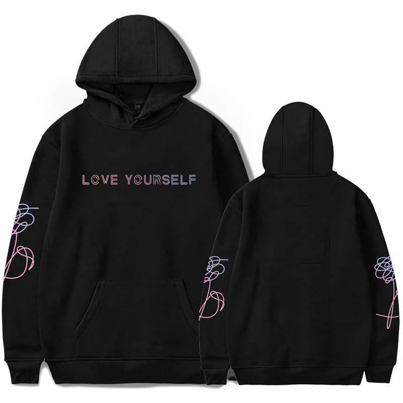 

Women's Hoodies & Sweatshirts Men/Boy Hoodie Bangtan Kpop Korean Long Sleeve Pullover Women Sweatshirt Harajuku Casual Boys V TATA MANG Jack, Black