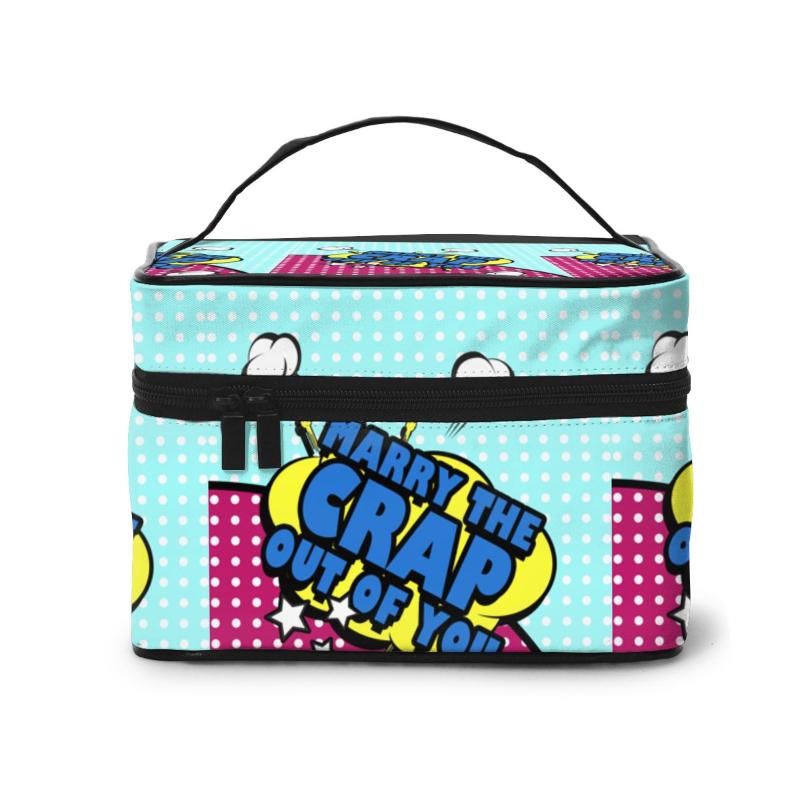 

Multifunction travel Cosmetic Bag Neceser Women I Can't Wait To Marry The Crap Out Of You Makeup Bags Make up Cases, One color