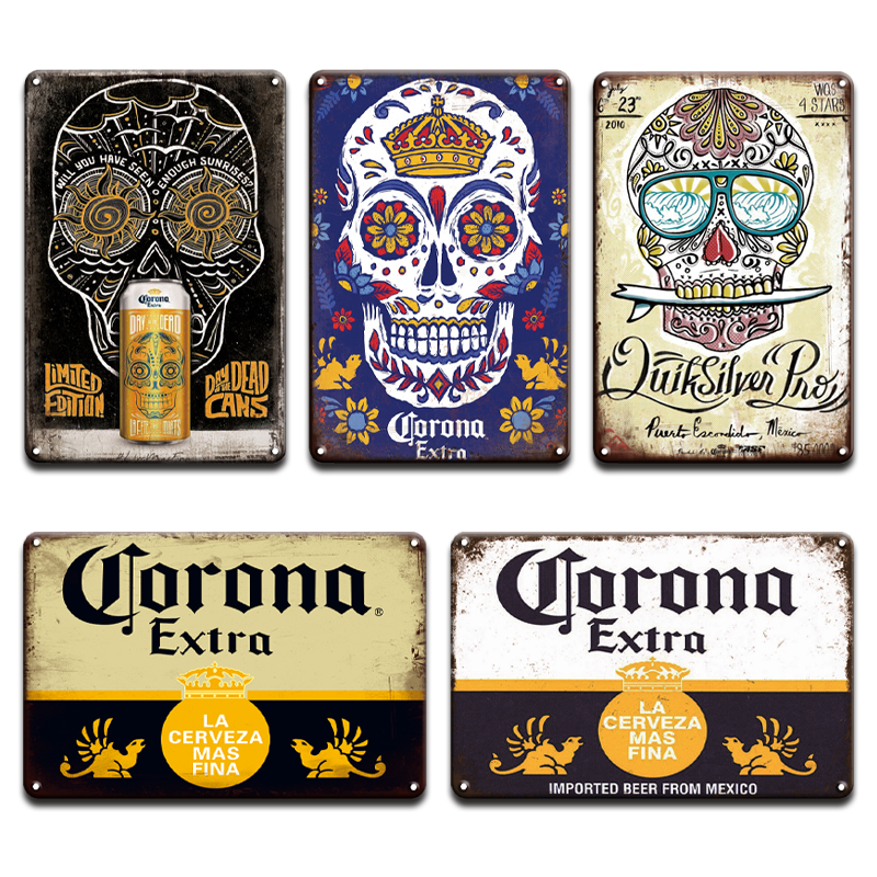 

NEW Corona Extra Beer Poster Cover Wall Decor Metal Sign Vintage Pub Bar Restroom Home Beach Living Room Decoration Tin Signs