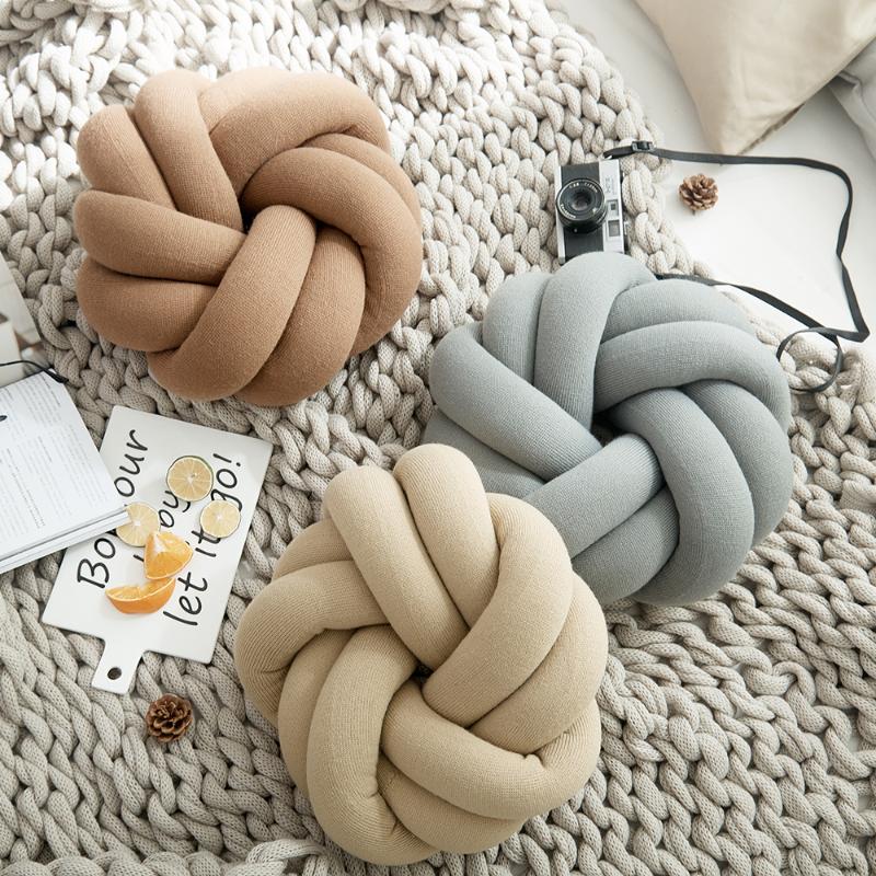 

Cushion/Decorative Pillow Regina Cotton DIY Hand Knot Back Cushions Cozy Car Lumbar Home Decorative Sofa Seat Cushion Soft Office Rest Pillo