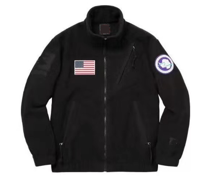 

Designer SUP joint TNF tech fleece cashmere Lapel Parkas jacket for men & women couples jackets autumn and winter double thickening polar, Black