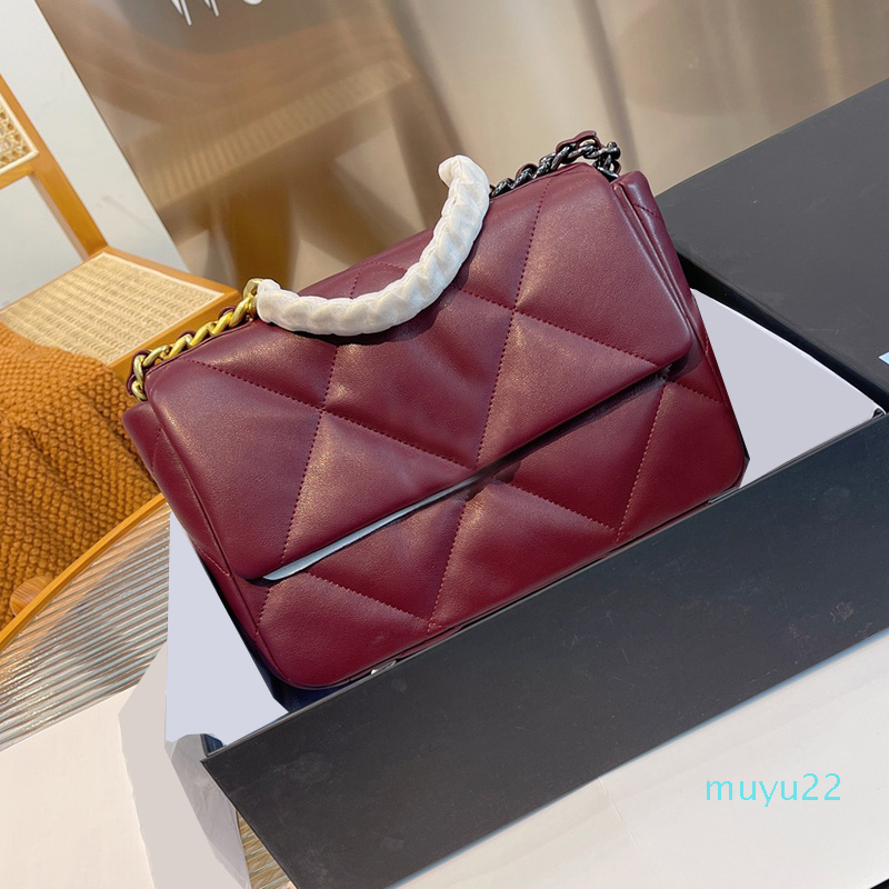 

2021 Women 19 Series Lambskin Leather Bags High Quality Handle Totes Classic high Quilted Cross Body Shoulder Famous Luxury Designer 25/30