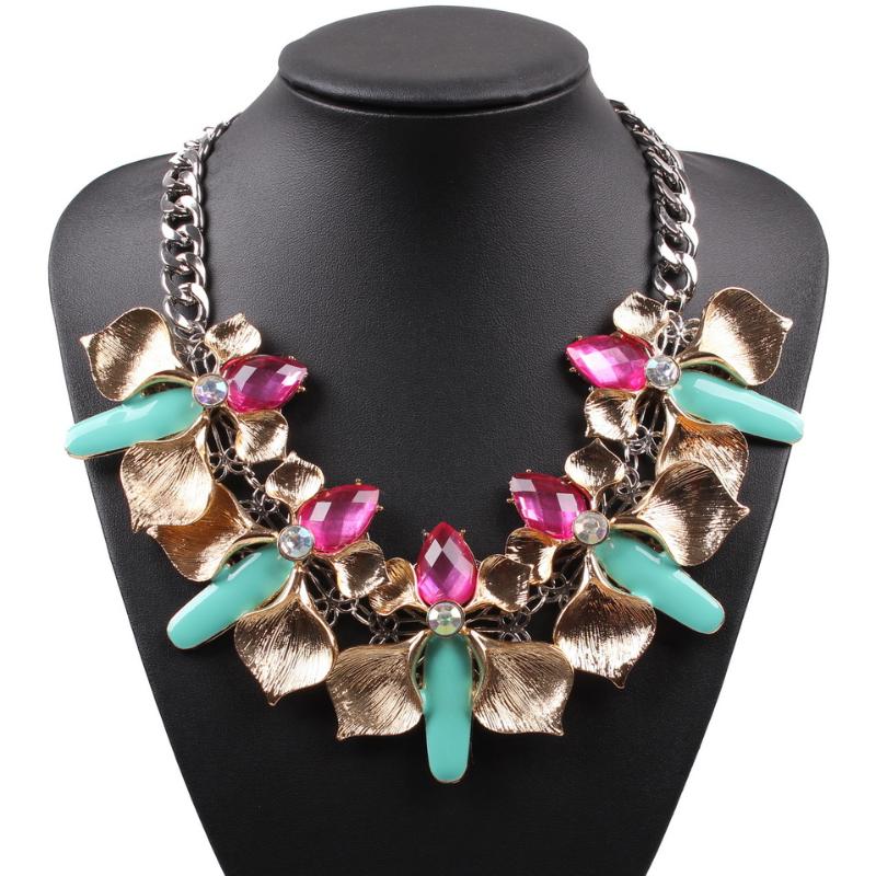 

Pendant Necklaces Arrival Design Fashion Chunky Statement Necklace For Women Chain Enamel Crystal Jewelry Wholesale