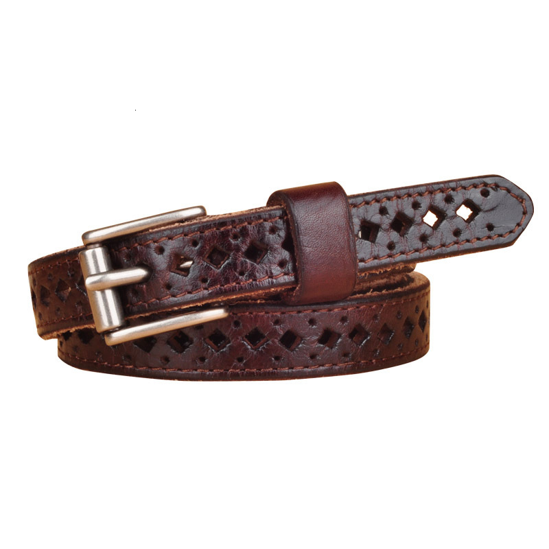 

2021 New for Women Waistband Cow Genuine Leather Lady Belt Vintage Pin Buckle Hollow Out Fashion Woman Girdle Female Utas, Black