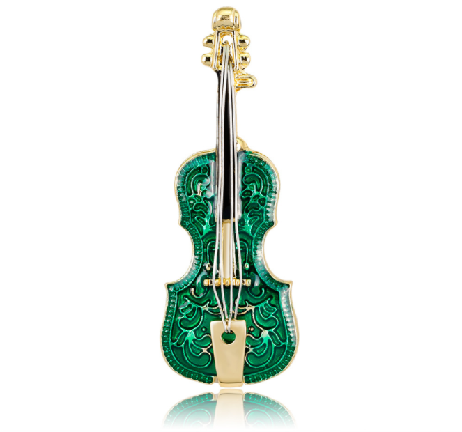 

Pins, Brooches Enamel Green Violin For Women And Men Vintage Brooch Pins Scarf Clip Fashion Jewelry Gifts Wholesale X68, Gray
