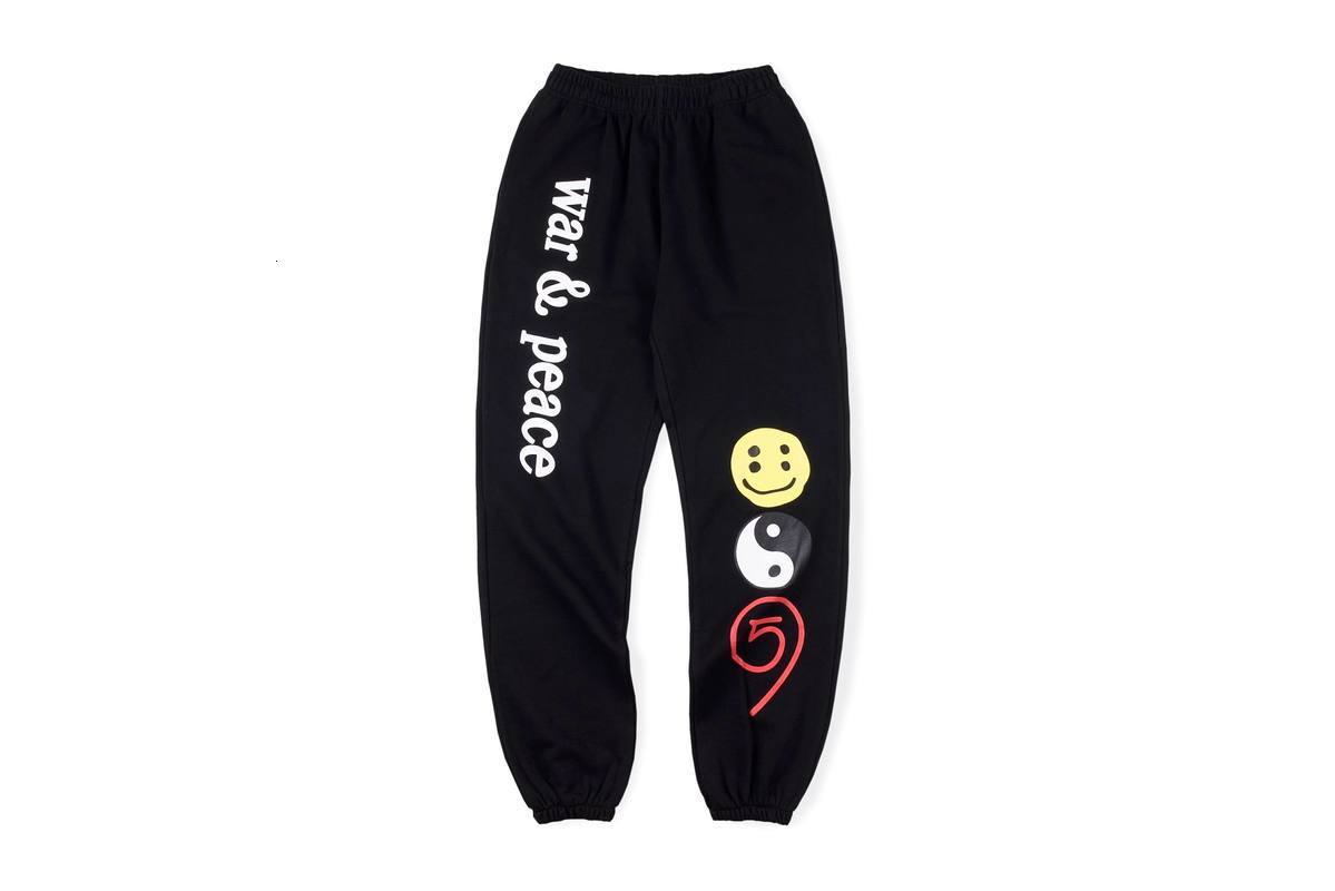 

2021 New 20ss Sweatpants Knockoff Sweat Trousers Streetwear Hip Hop Kanye West Cpf.m. Xyz Pants Vi1h, Black