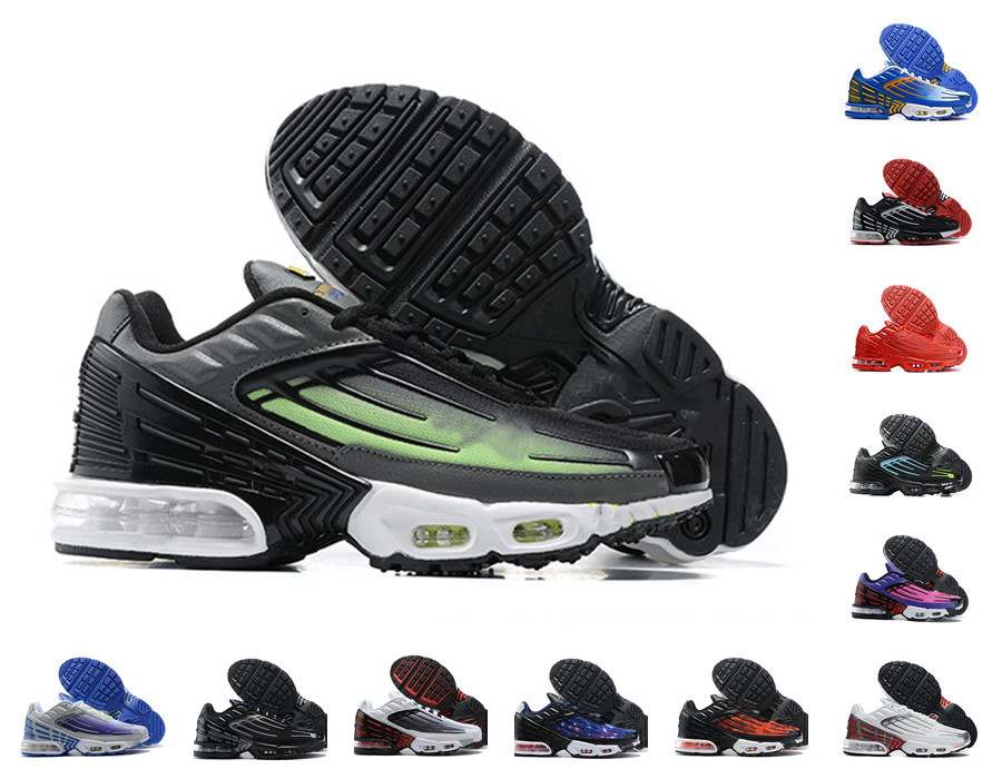

Tn Plus 3 Tuned III 3s Men Sports Shoes Laser Blue White Aquamarine Obsidian Hyper Violet Deep Parachute Airs Ghost Green Triple Black outdo