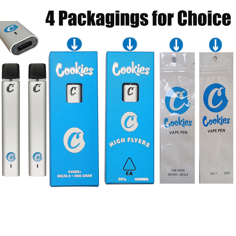 

Rechargeable COOKIES Empty Disposable Vape Pens Delta 8 Thick Oil Pod System E-cigarettes 1ml Ceramic Coil Cartridges 1gram Atomizers Custom
