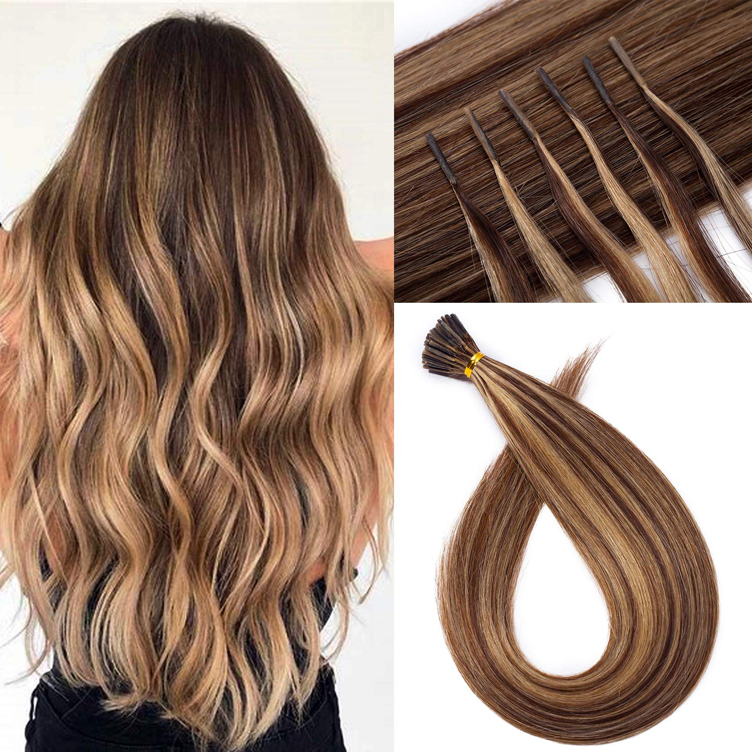 

p4/27# Brazilian I Tip Hair Extension Keratin Fusion Human Hair Extensions 1g/Strands 100 Strands/bag 11 Colors To Choose From 14-24inch Factory Direct