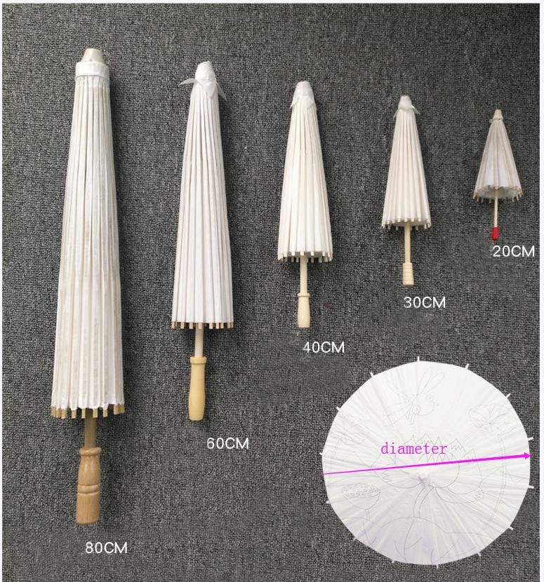 

60cm Chinese Japanesepaper Parasol Paper Umbrella For Wedding Bridesmaids Party Favors Summer Sun Shade Kid Size 10pcs, Customize
