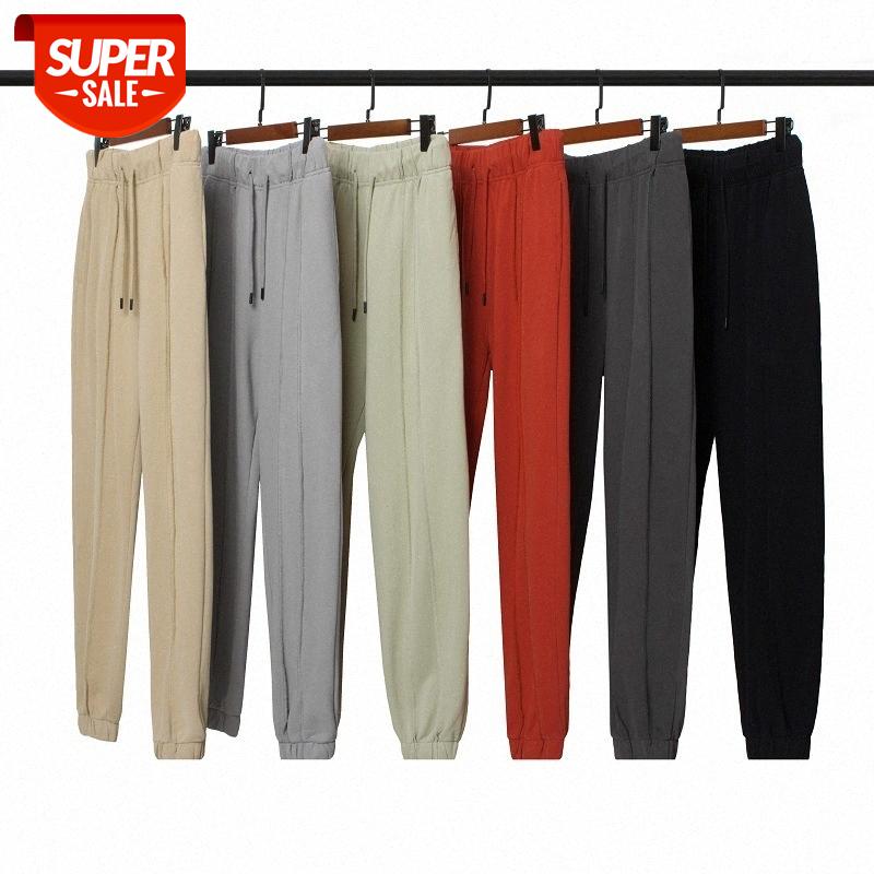 

INS wash water retro solid color trousers for men and women drawstring all-match sports with feet #nM1E, Black