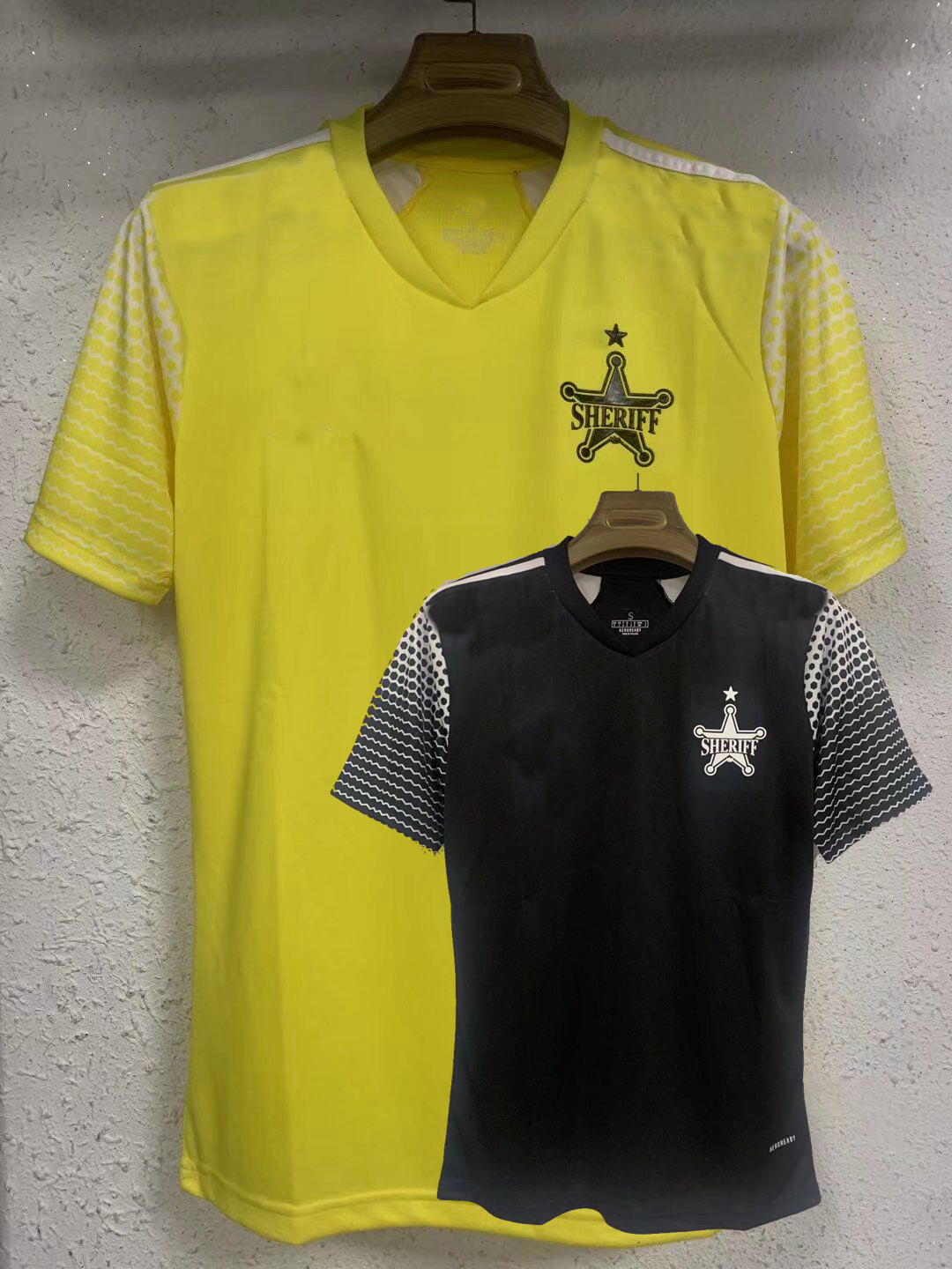 

2021 2022 Sheriff Tiraspol soccer jersey Nikolov A. Traore Frank .C. Bizjak Yakhshiboev Kolovos Yansane home away 21 22 football shirt, Black;yellow