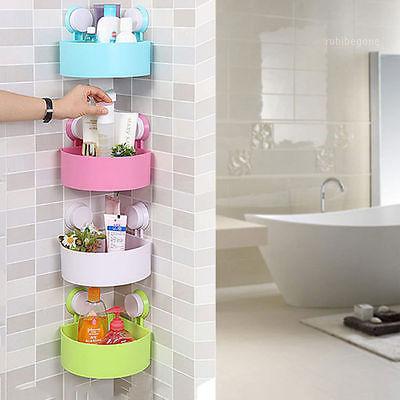 

Wholesale- Plastic Suction Cup Bathroom Kitchen Corner Storage Rack Organizer Shower Shelf