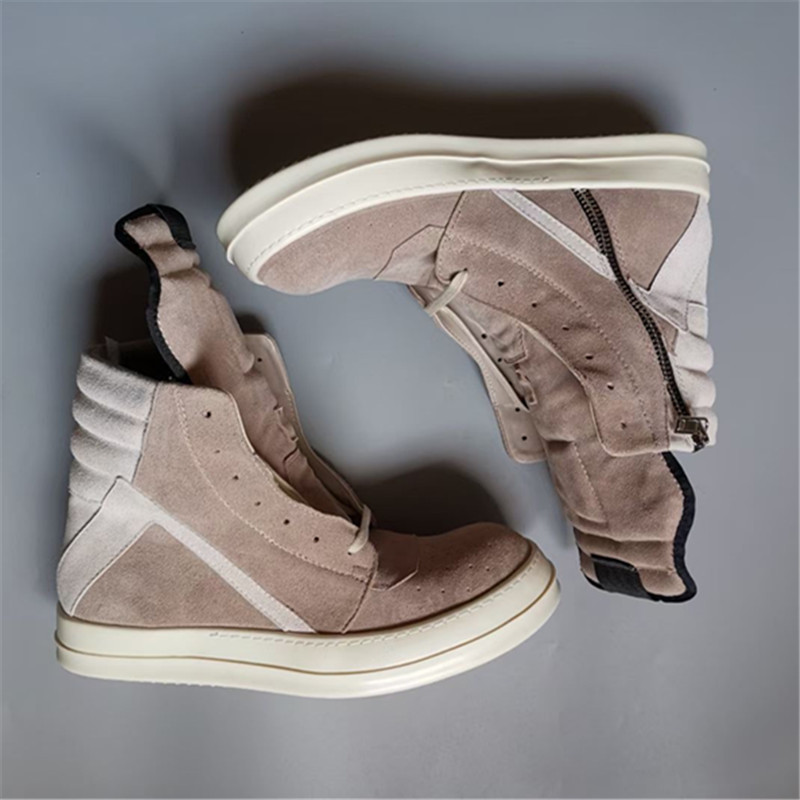 

High Top 2022ss TPU Sole Genuine Leather geobasket boots beige exclusive limited trainer lace up luxury handmade Boot