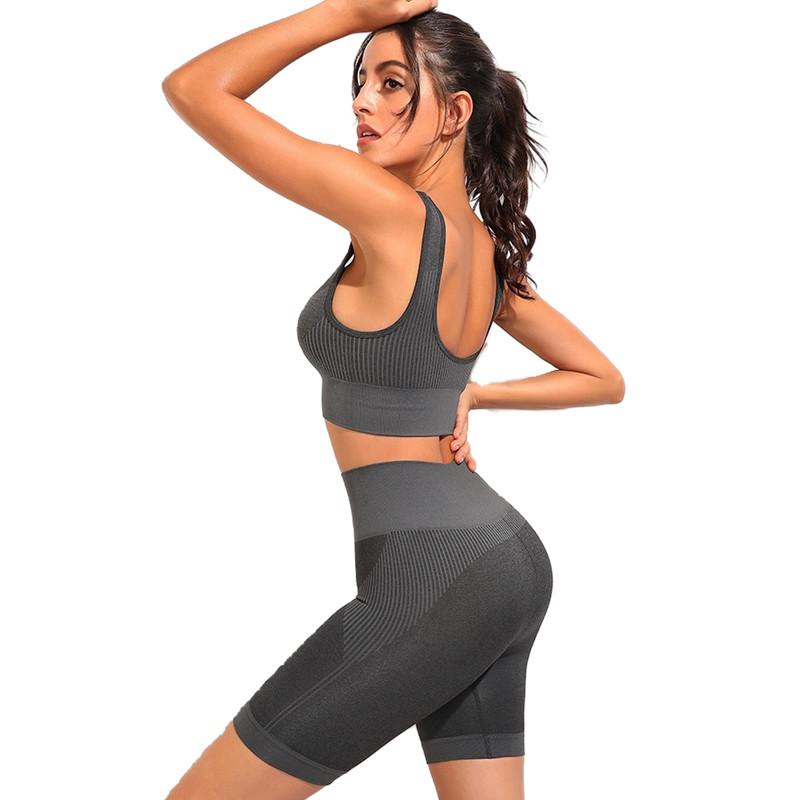Yoga Outfit Women&#039;s Gym Sets Sports Bra Leggings 2 Piece Set Women Pants Fitness Clothes Workout Suit Solid Nylon Breathable Sportwear-image-703493633
