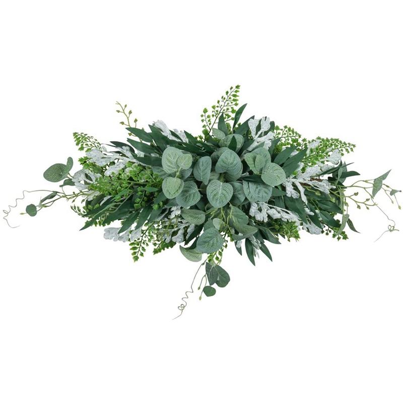 

Greenery Swag Artificial Front Door Wreath Hanging Eucalyptus Leaves Garland for Home Window Wall Wedding Arch Decor, Green