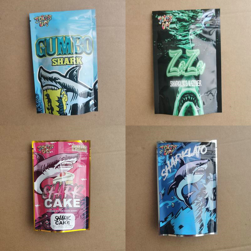 

Mango Runtz Smell Proof Bags Sharklato K Ether Shark Cake Lato Jokes Up Gumbo Blue Packaging Mylar Bag Banana Kush jllLWn