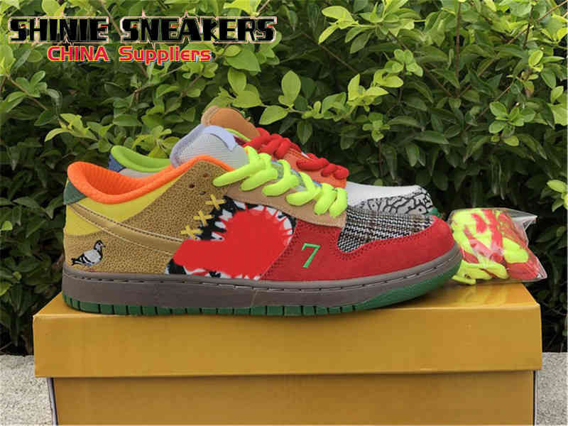 

Release Authentic S B What The Low Outdoor Men Women Buck Dove White College Blue Chrome Deep Red Skateboard Shoes US5-11