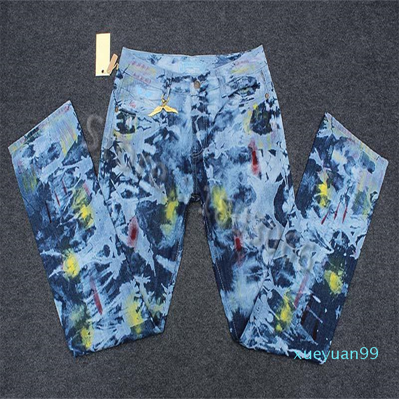 

Fashion-2021 arrival robin jeans men famous brand ripped biker mens robins jeans plus size denim jean for male, 6060