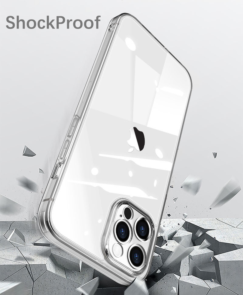 

Thin Clear Crystal Rubber TPU + Tempered glass back Case cover For iPhone 11 12 mini pro Xs Max Xr 6s 7 8 plus, Case only