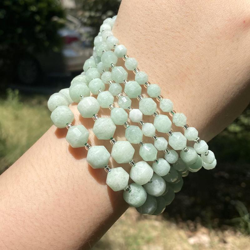 

Other 6/8/10mm Natural Faceted Burmese Jades Stone Beads Loose Spacer For Jewelry Making Diy Necklace Bracelet Accessories