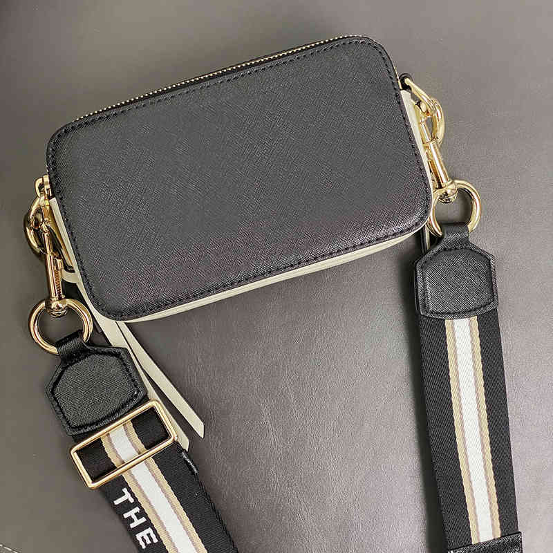 

Women's Bag Snapshot Hot Cross-body Wide Shoulder Strap Matching Color Small Camera Luxury Brand High Quality, 13