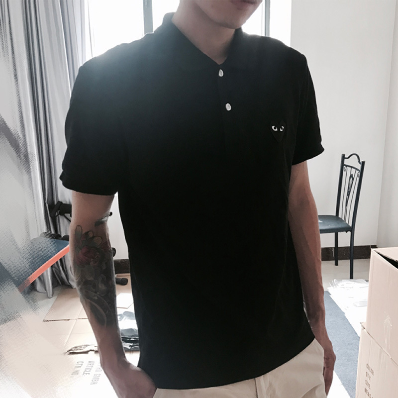 

Ch Japan Kawabata Polo Shirt Play Classic Men's Couple Short Sleeve Fashion Brand T-shirt Women's Summer, White;black