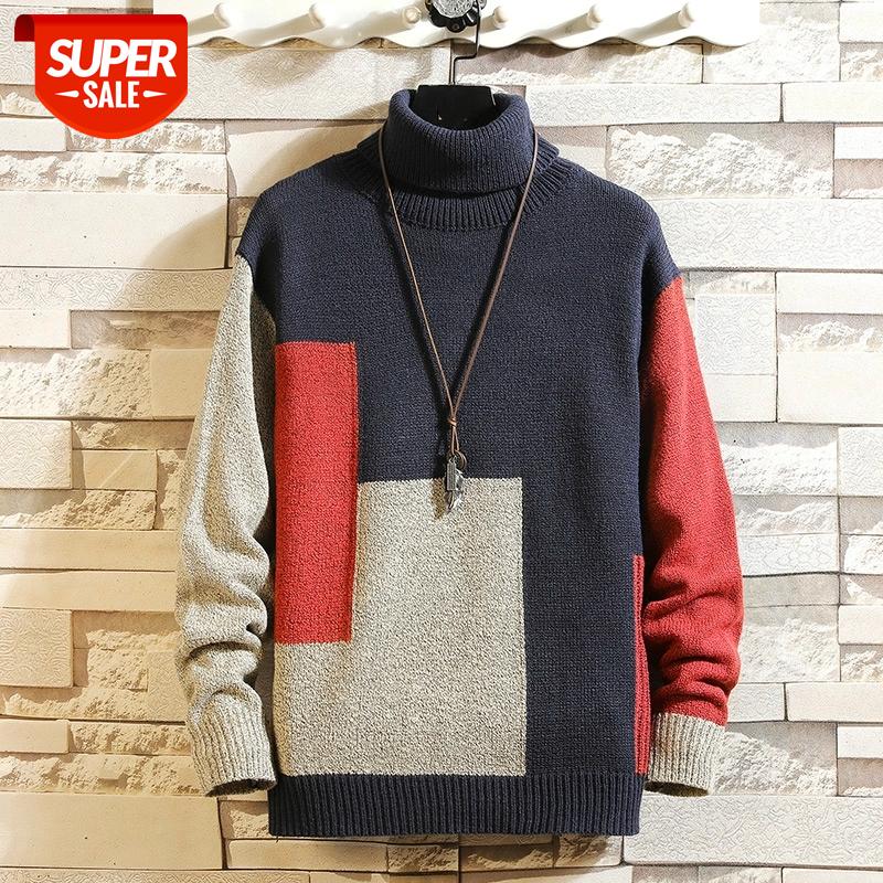 

New Men's Sweater Winter Turtleneck Pullover Fashion Designer Sweater Mens Long Sleeve Sweats Ropa De Hombre 2020 Plus Size 5X #nB9r, White;black