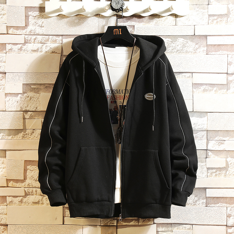 

2021 New Japan Style Casual O-neck Spring Autumn Black Grey Hoodie Sweatshirt Men's Thick Fleece Hip Hop High Streetwear Clothes Qip9, J6026 1