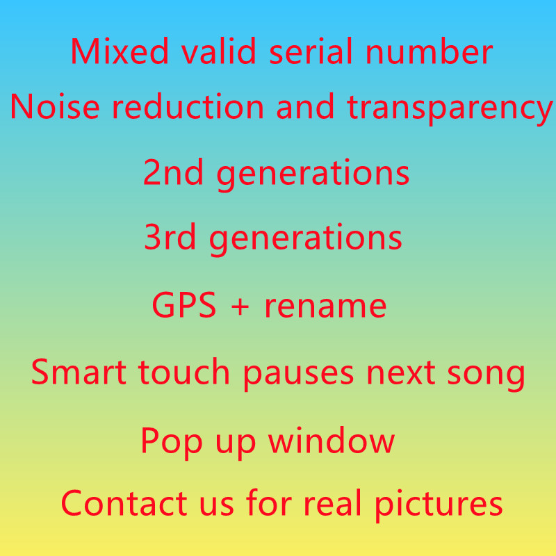 

Airoha ANC 1562a Chip Pro noise reduction rename valid serial number GPS Gen 3 2nd gen pods Bluetooth sports earphones wireless charging