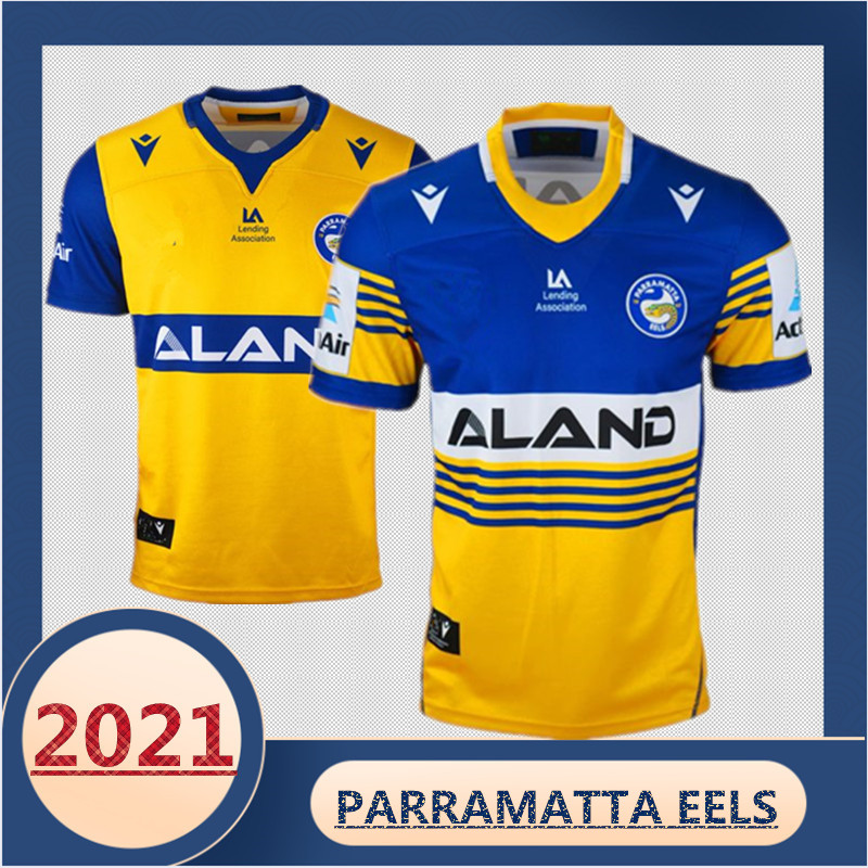 

PARRAMATTA EELS 2021 HOME AND AWAY RUGBY JERSEY Size:S-3XL-5XL (Print custom name and number)The quality is perfect. Free Delivery, No print custom name and number