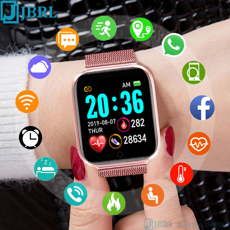 

2021 Sport Bracelet Smart Watch Women Men Smartwatch Waterproof Fitness Tracker For Android iOS Electronic Clock Man Smart-Watchg, Fh9 black