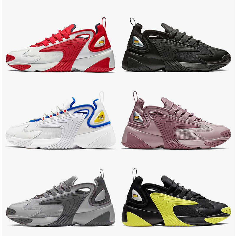 

Luxurys Designers ZOOM 2K Women Mens Running Shoes White Cream Black Grey Barely Rose Gym Red Royal Blue Yellow Runners Trainers, A6 dynamic yellow 40-45