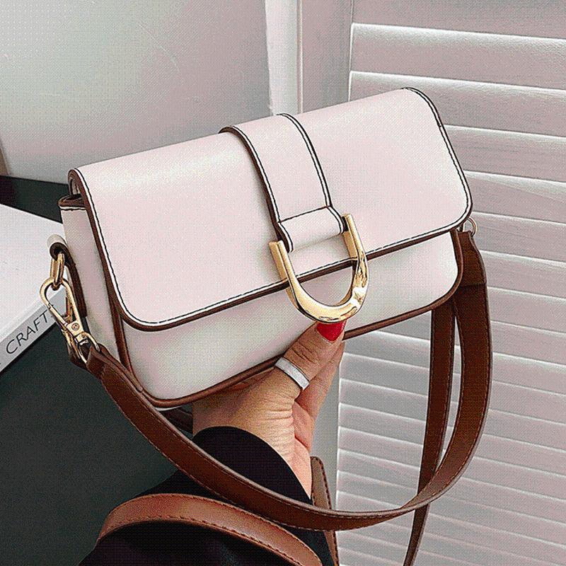 

Evening Bags Solid Color Crossbody For Women Simple Leather Shoulder Female Designer Brand Handbag Travel White Ladies Flap Bag Sac, Black