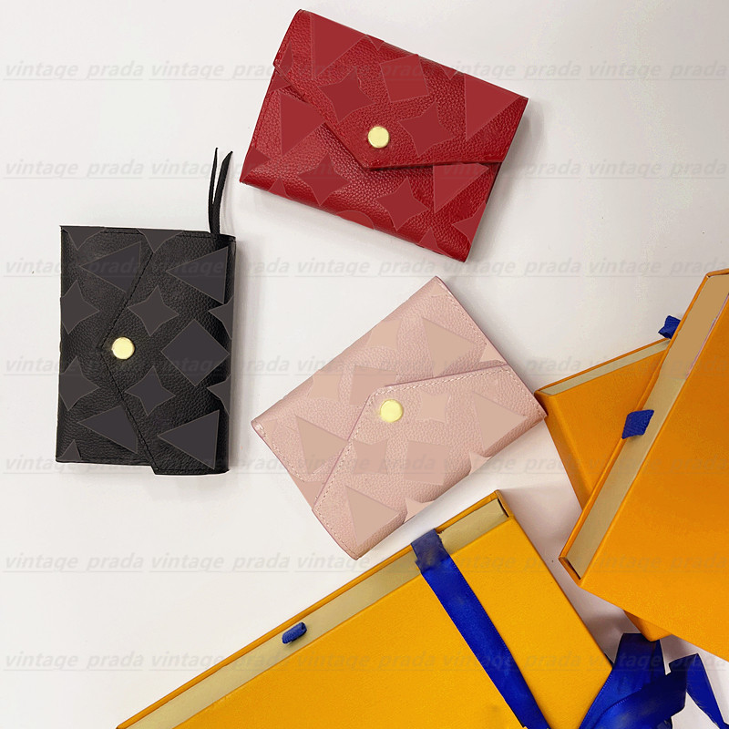 

Top quality Genuine Leather Holder Luxurys Designers Fashion handbag Men Women's VICTORINE CARD Holders Black Lambskin Mini Wallets Key Purse Pocket Interior Slot, Mon0gram brown