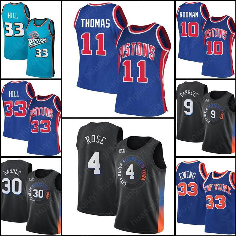 

RJ 9 Barrett Julius 30 Randle Derrick 4 Rose Patrick Basketball 33 Ewing Retro Jersey Isiah 11 Thomas Dennis 10 Rodman Grant, As