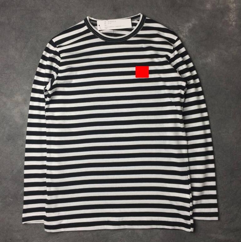 

2 Men's woman's T-Shirts Long Sleeve Cotton Play Sweatshirt Commes embroidery Red Heart Des Hip Hop Garcons Men Streetwear Causal Base Shirt Mens Clothing Tops teer, Black