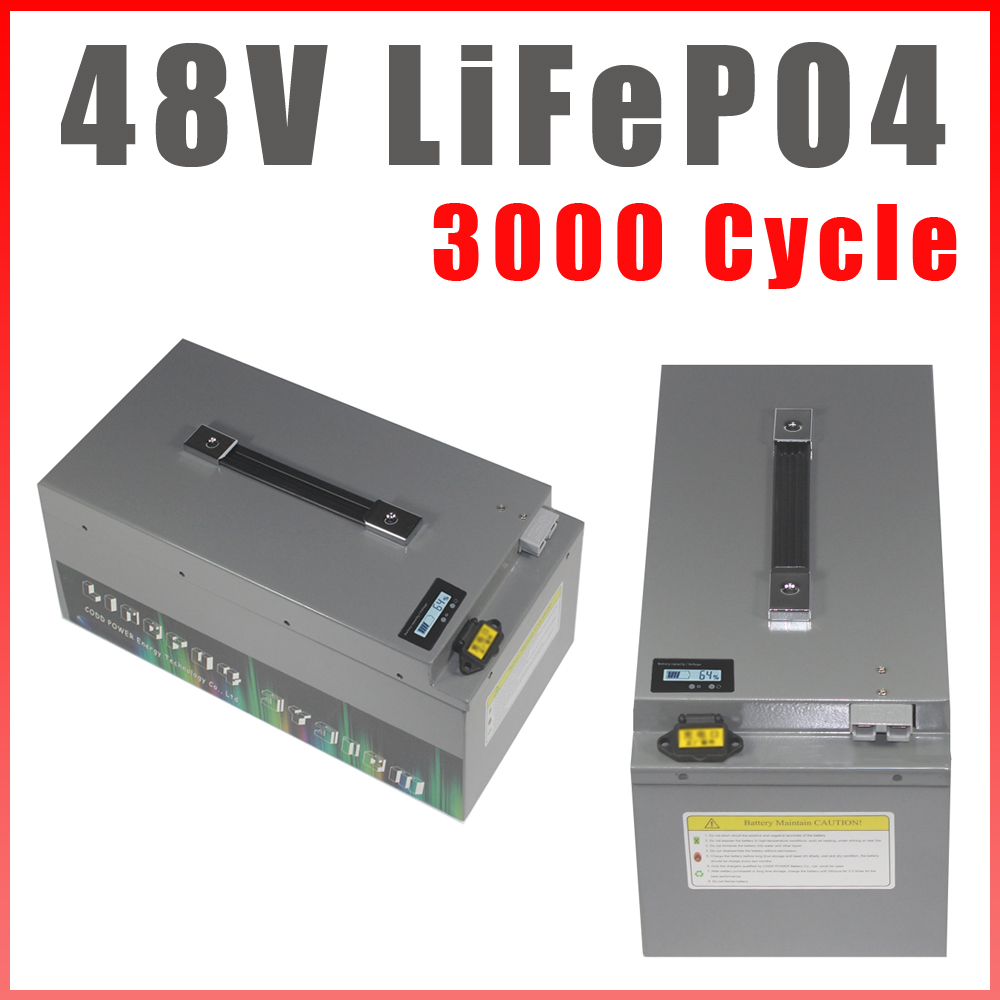 

LiFePO4 48V 200Ah Battery A123 electric bicycle Scooter Golf Carts Sighting Seeing Car Energy Store 4000 Deep Cycles