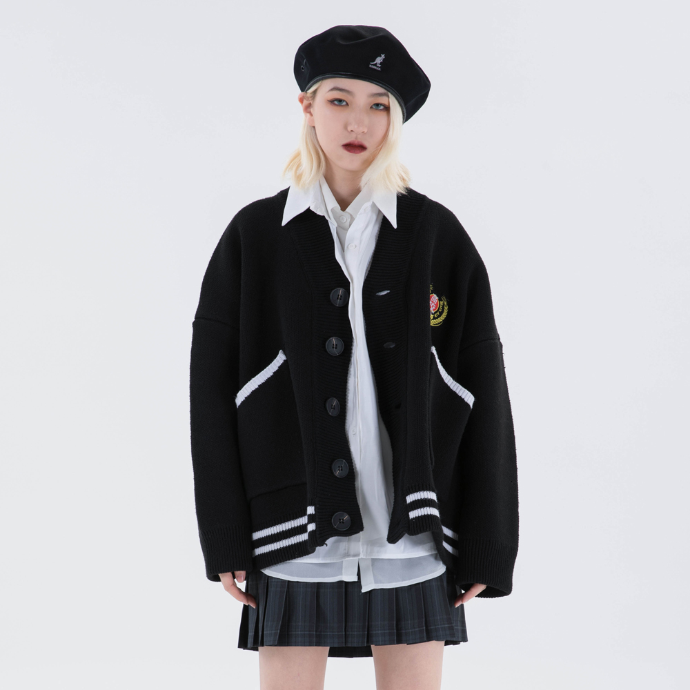 

2021 New Mens Knitted Loose Cardigan Sweaters Winter High Street Retro Hiphop Unisex Vintage Couple Oversize Sweater Coats Tops Lbgx, Black