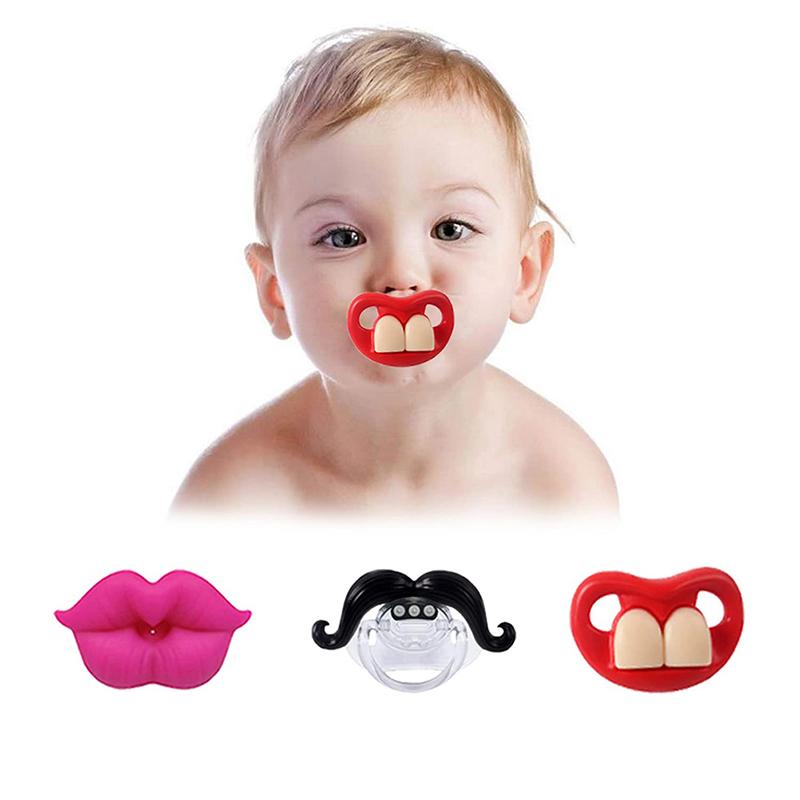 

Pacifiers# 4pcs Spoof Beard Pacifier Food Grade Silicone Funny Baby Dummy Nipple Teethers Toddler Orthodontic Soothers Teat Gift