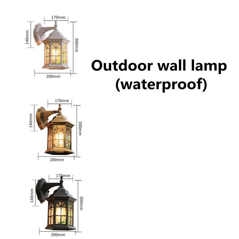 

Outdoor Wall Lamps Vintage Waterproof Lamp LED E27 Base IP44 Industrial Light For Balcony/Corridor/Aisle Home Decor