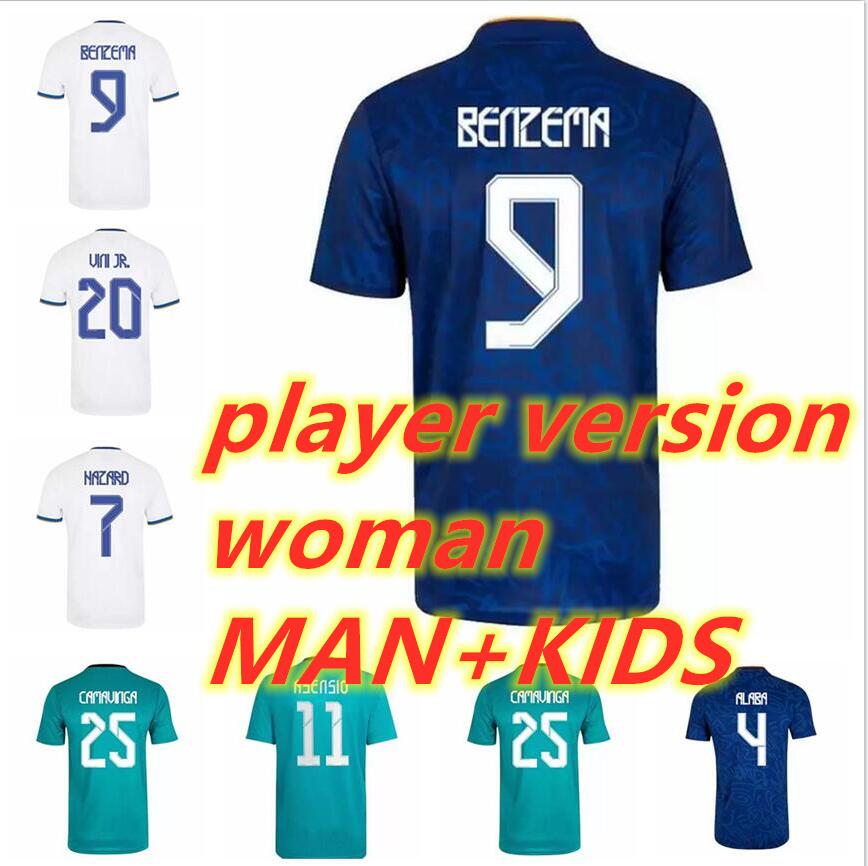 

Hazard Camisas De Futebol kids 2021 2022 Real ALABA VINI JR Madrid soccer Jerseys SERGIO RAMOS BENZEMA MODRIC equipacion Eden Goalkeeper equ, Black