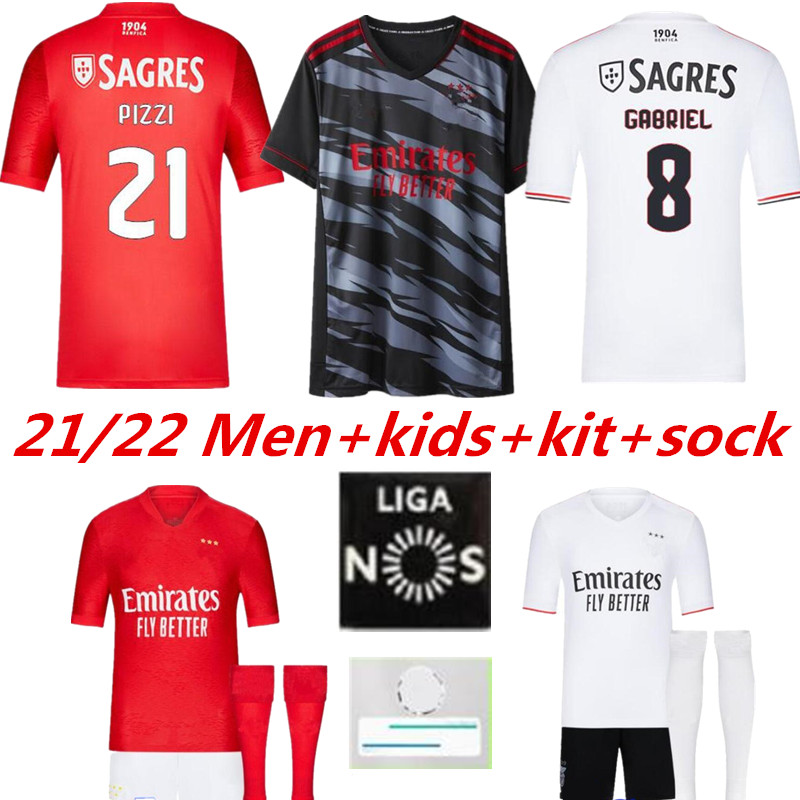 

Benfica Soccer Jerseys 21 22 Pizzi Rafa Everton Seferovic Waldschmidt Darwin Shirt 2021 2022 Camiseta de Homens Camisa de Futebol Uniformes men Kit