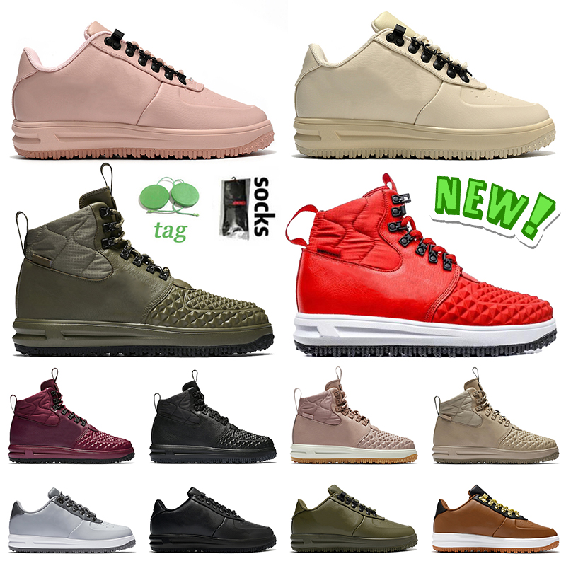 

High Quality LF 1 Platform Lunar 1 Duckboot Shoes Designer Duck Boots Red Medium Olive Pink Summit White Particle Ale Brown Canvas Mens Women Sneakers Trainers Size 13, Orange 40-47