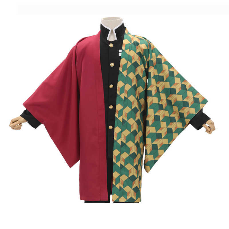 

Demon Slayer Kimetsu no Yaiba Agatsuma Zenitsu Kamado Tanjirou Tomioka Giyuu Himejima Kyoumei Cloak Haori Kimono Yukata Cosplay Y0913, Black