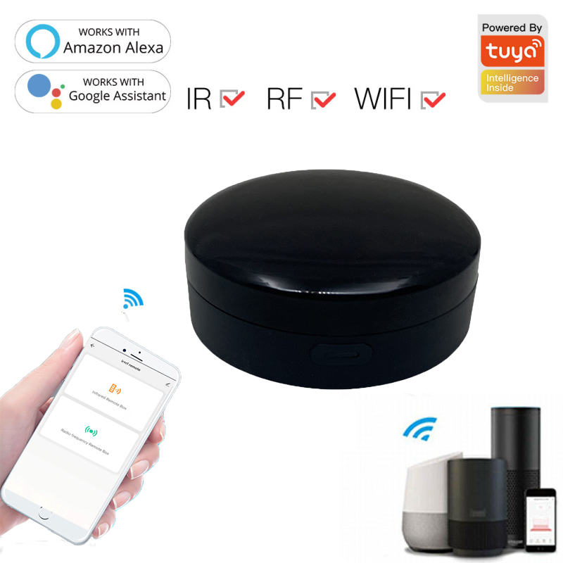 

Tuya/Smart Life WiFi+RF+IR Smart Remote Controller RF Appliances Control Voice Control Work Via Alexa Google Home App Smart Home
