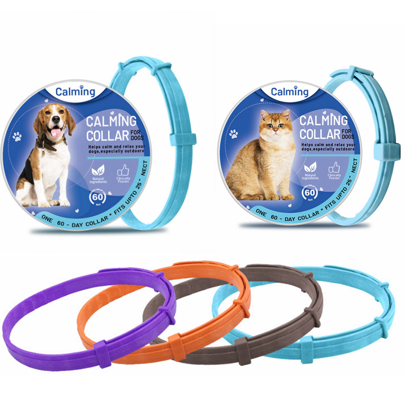 

Calming Collar for Cats Dog - Waterproof Calm Collars Adjustable Reduces Relieve Anxiety Keep Pet Lasting Natural Calms to Small Medium Large Dogs Cat B18