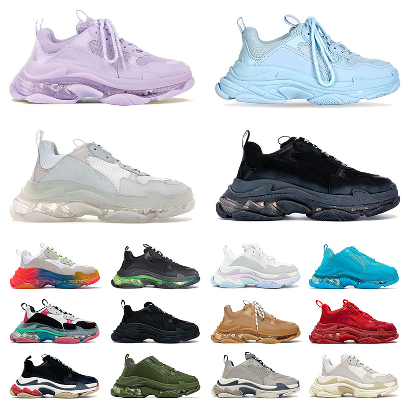 

Balencaiga Triple S Mens Womens Paris 17 FW Designer Shoes Luxurys Designers Crystal Bottom Original Sports Sneakers Trainers High quality Balenciagas Size 36-45, C1 triple white 36-45